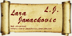 Lara Janaćković vizit kartica